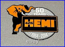 12 Hemi Elephant Porcelain Sign Car Gas Oil Truck