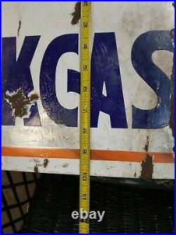 1940's Large 40 Porcelain CRANKCASE SERVICE Sign From Gas Service Station