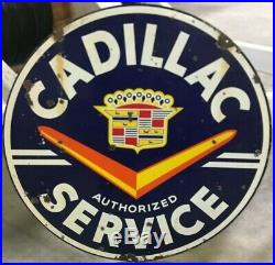 1950 Cadillac Service Dealership Porcelain Sign
