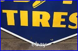 1950s Original Goodyear Tires Single Sided Porcelain Advertising Sign VI-51