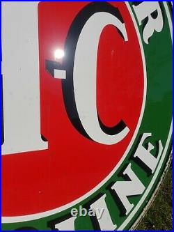 1956 Sinclair Sign and Pole! 6ft Sign In Ring! Porcelain sign