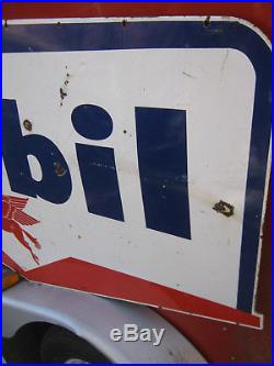1959 Mobil Oil Gas Auto Station USA Porcelain Pegasus Flying Horse Art Tool Sign