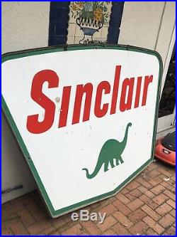 1961 Sinclair Double Sided Porcelain Gas And Oil Sign! 5x7 Feet! Nice Condition