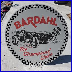 1962 Bardahl Champion's Choice Porcelain Gas & Oil Station Garage Man Cave Sign