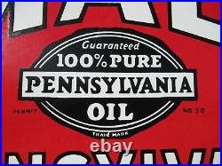 20x30 authentic org. 1920 Amalie Pennsylvania Gas and Oil Co. Porcelain Sign