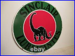 22 Super rare Authentic 1930 DSP Sinclair Lubrication Porcelain Gas Co. Sign