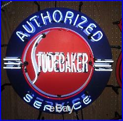 24x24 Studebaker Authorized Service Us Auto Dealship Real Neon Sign Light