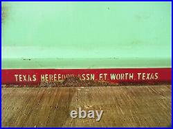 30x38 authentic DSP org. 1940 Texas Herford ASSN. Bull Farm Porcelain Sign