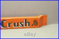 31 Orange Crush Soda Crushy Porcelain Door Push Bar Sign Gas Oil Car Farm
