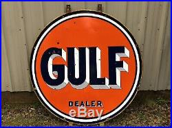 3 Porcelain Signs! 66 DSP Gulf Sign, 6 DSP Cities Gas Sign, 7 DSP Texaco Sign