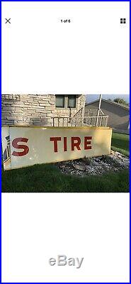 3 Sections Goodyear Foot Gas Station Sign Vintage 10x3