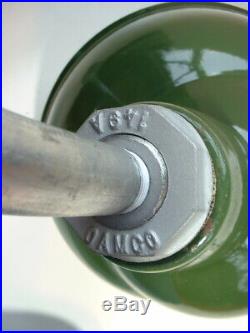 40's 10 Gooseneck Green Porcelain Sign Light Industrial Gas Station VTG OAMCO