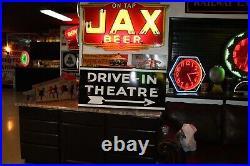 42 Drive In Theater Porcelain Neon Metal Sign Skin Route 66 Movie Gas Oil USA