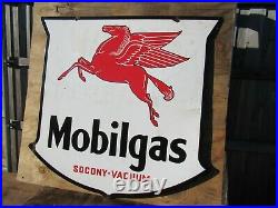 4ft. 48 authentic DSP org. 1920 Mobil Pegasus Gas & Oil Co. Porcelain Sign