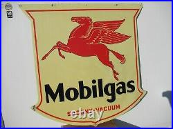 54x54 Org. 1935 DSP Authentic Mint Cond Mobil Gas Socony Vacuum Porcelain Sign
