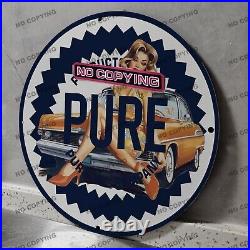 8'' Pure Rroduction Gas Oil Porcelain Sign Gas Station Garge Advertising Oil