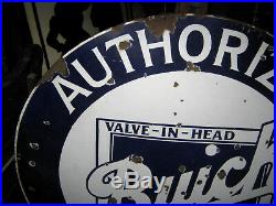 Antique Us Buick Dealership Service Valve Head Car Oil Gas Tool Porcelain Sign