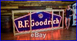 B. F. Goodrich Tires Neon Original Porcelain Sign Dealer Service Garage Gas Oil
