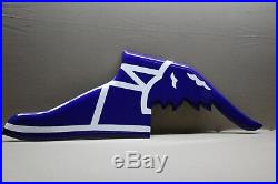 Blue Goodyear Tires Embossed Porcelain Foot Sign Gas Oil Car Farm