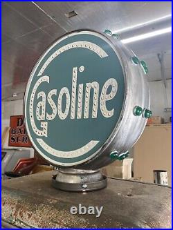 Bowser Gas Pump With Globe, Gas And Oil, Chevrolet and Ford porcelain signs