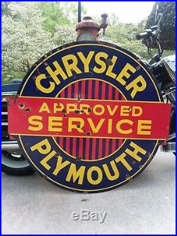 Chrysler plymouth porcelain sign