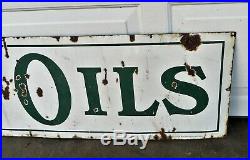 Extremely Rare Sinclair Oil Porcelain Steel Sign Burdick Consumers Co 8' X 15
