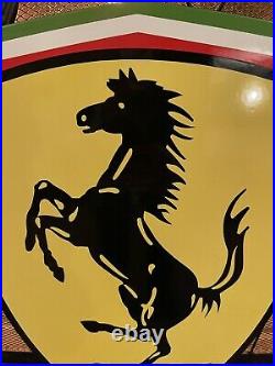 Ferrari Steel Porcelain Sign Italy Car Race Gas Oil Horse Enzo Exotic Sports
