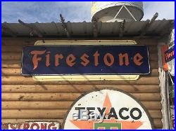 Firestone one sided porcelain sign