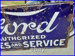 Ford porcelain sign 6ftx4ft large and in charge gaurenteed original