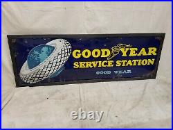 Good Year Service Station Porcelain Rare Gas Oil Vintage Collectable