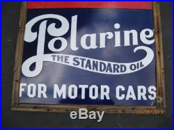 HUGE Standard Oil Polarine Thermometer Gas Pricer Sign Porcelain Sign