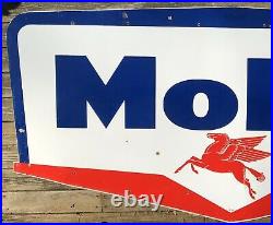 Huge! 1959 Pegasus Mobil Porcelain & Metal Gas & Oil Service Station Sign 101x51