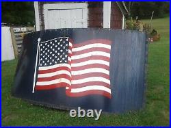 Huge Porcelain American Flag Silo Sign