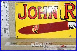 John Ruskin Porcelain Sign Oil Gas Service General Store Smoking Cigar Tobacco