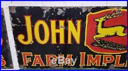John deere porcelain sign original tractor Collectable gas oil