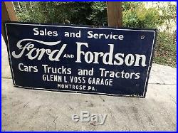 Large Ford Dealer Porcelain Sign