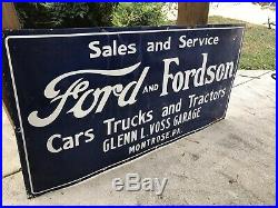 Large Ford Dealer Porcelain Sign