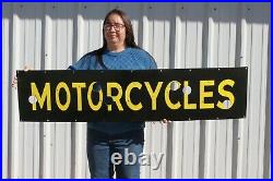 Large Motorcycles Harley Davidson Dealership 52 Porcelain Metal Neon Skin Sign