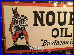 Large Nourse Motor Oil Porcelain Sign