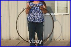 Large Ring Hanging Bracket For 30 Gas Oil Soda Pop 2 Sided Porcelain Metal Sign