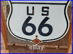 Large Vintage 1927 California U. S. Route 66 Porcelain Road Sign Highway Sign
