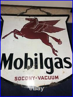 Mobilgas with Pegasus Socony-Vacuum Porcelain Sign