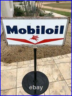Mobiloil Porcelain Lollipop Sign