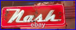 Nash Porcelain Neon Sign Vintage Collecatable Man Xabe Garage Decor Gas Oil