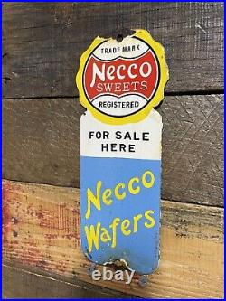 Necco Wafers Vintage Porcelain Sign Confectionery Sweet Shoppe Food Gas & Oil