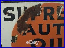 Old Gulf Flanged Double Sided Porcelain Advertising Sign