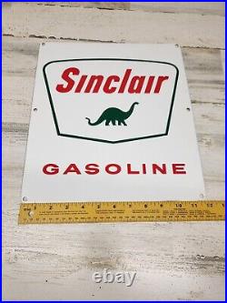 Original 1960s SINCLAIR GASOLINE Porcelain Gas Pump Plate Sign Gas Oil