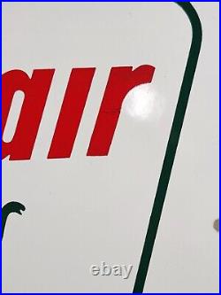 Original 1960s SINCLAIR GASOLINE Porcelain Gas Pump Plate Sign Gas Oil