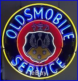 Original 42 Oldsmobile Porcelain Neon Car sign working Single sided Dealership