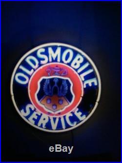 Original 42 Oldsmobile Porcelain Neon Car sign working Single sided Dealership